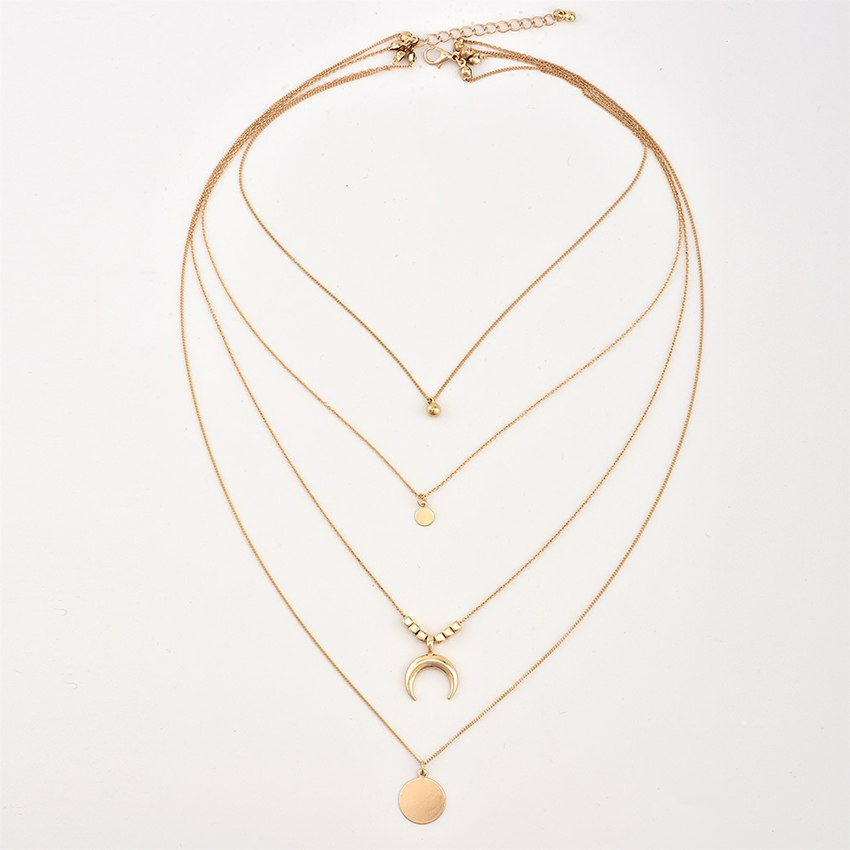 Boho-Multilayer-Mondhalskette