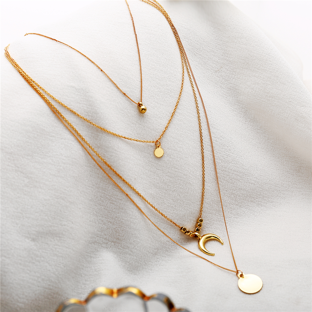 Boho-Multilayer-Mondhalskette