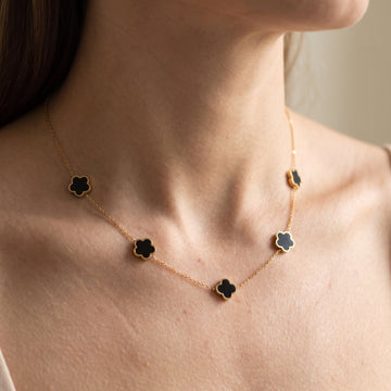 Elise – Elegantes Trèfle Halsketten- und Armbandset