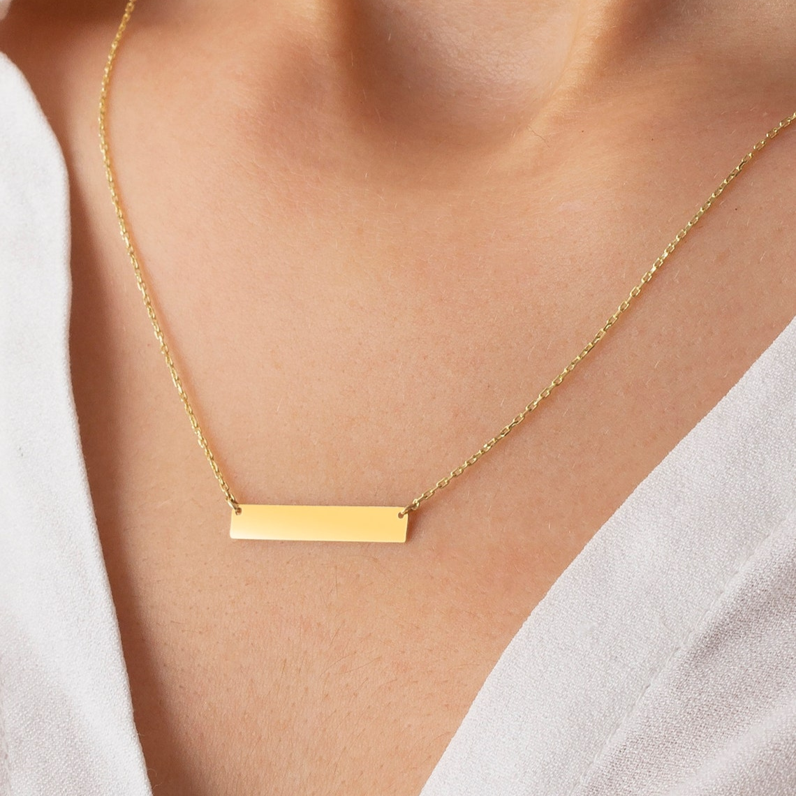Namensbar-Halskette - Personalisierte Bar-Halskette