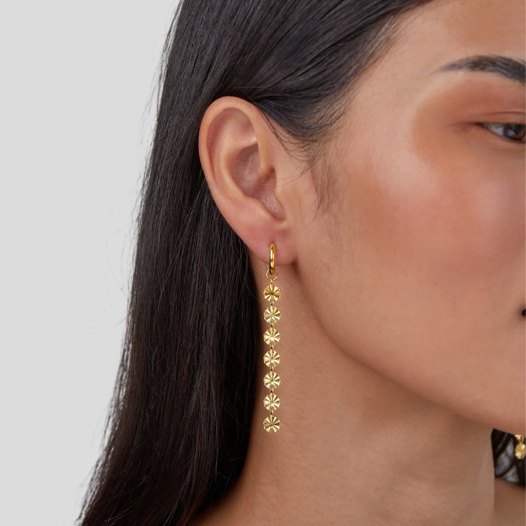 Zaya – 18K Gold Disco-Ohrringe