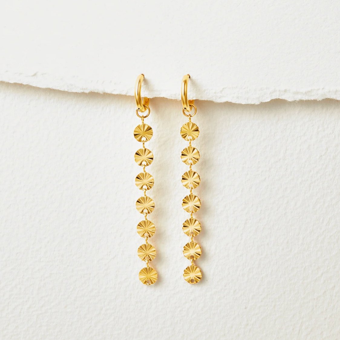 Zaya – 18K Gold Disco-Ohrringe