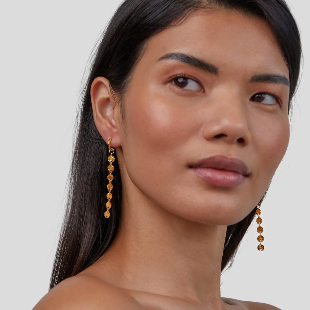 Zaya – 18K Gold Disco-Ohrringe