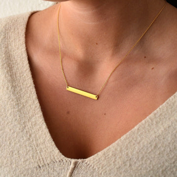 Namensbar-Halskette - Personalisierte Bar-Halskette
