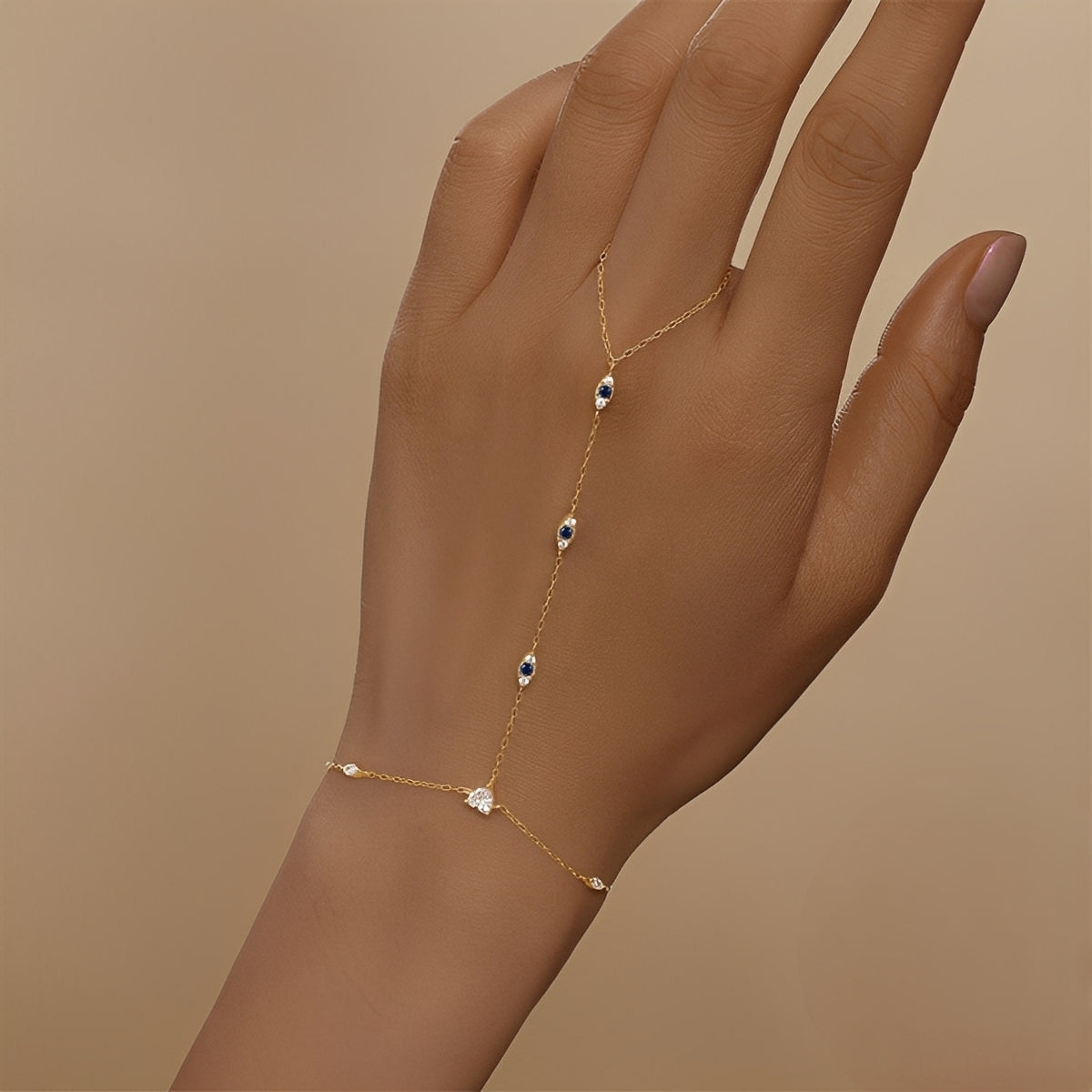 Milley – Armband mit doppelter Kette aus 925er Silber