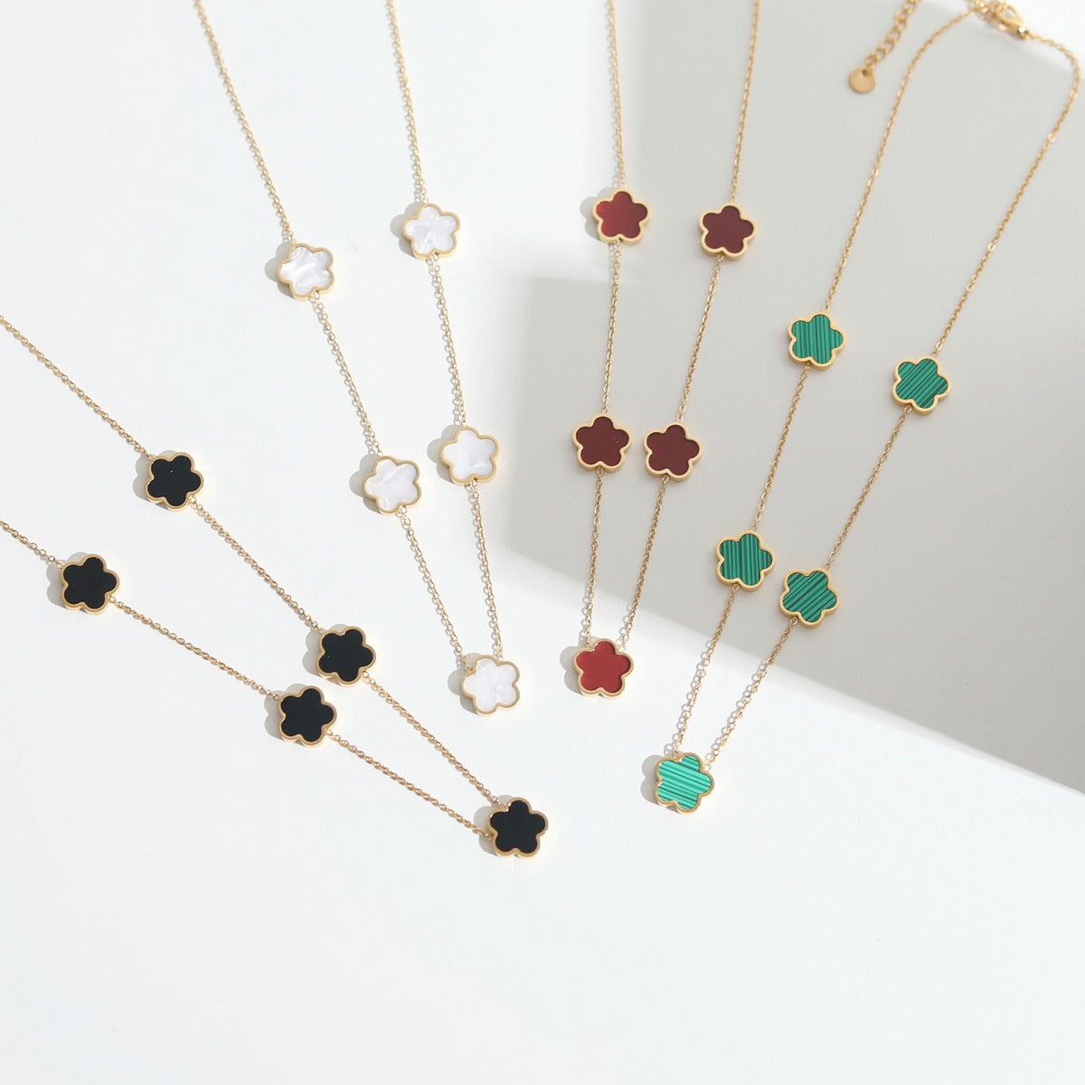 Elise – Elegantes Trèfle Halsketten- und Armbandset