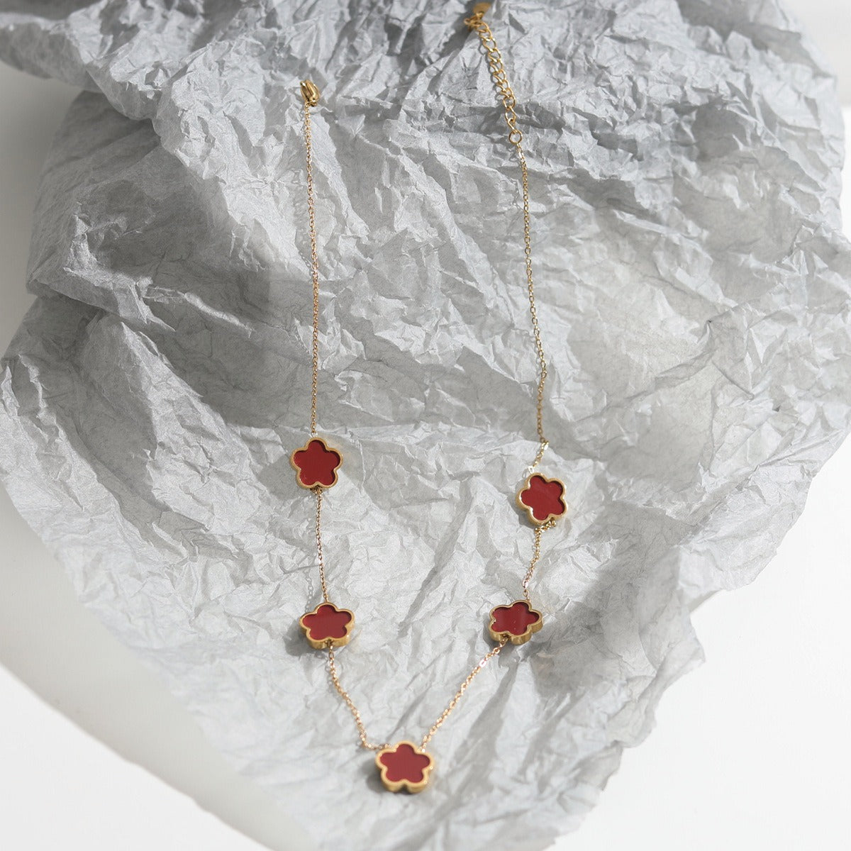 Elise – Elegantes Trèfle Halsketten- und Armbandset