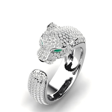 Mika – Verstellbarer Jaguar-Ring aus Roségold